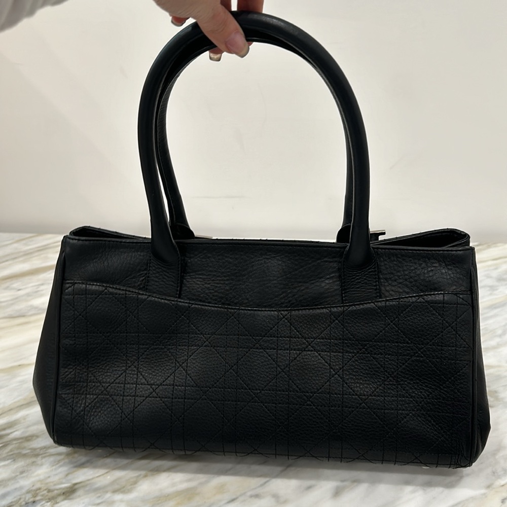 CHRISTIAN DIOR HANDBAG BLACK *AUTHENTIC* - Picture 4 of 9